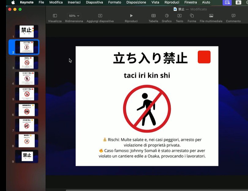 I principali divieti in Giappone